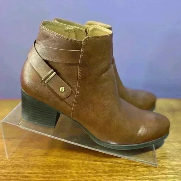 Natural Soul by Naturalizer Womens Calm Ankle Boot Whiskey Brown Size 10M - Picture 3 of 11